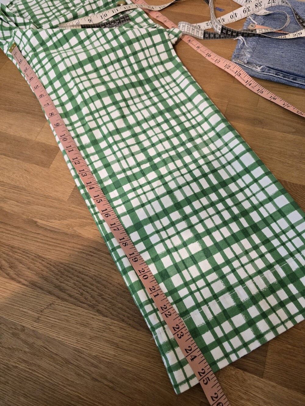 Maeve by Anthropologie The Colette Green Plaid Wide Leg Crop Pants Size 27 - Picture 13 of 14